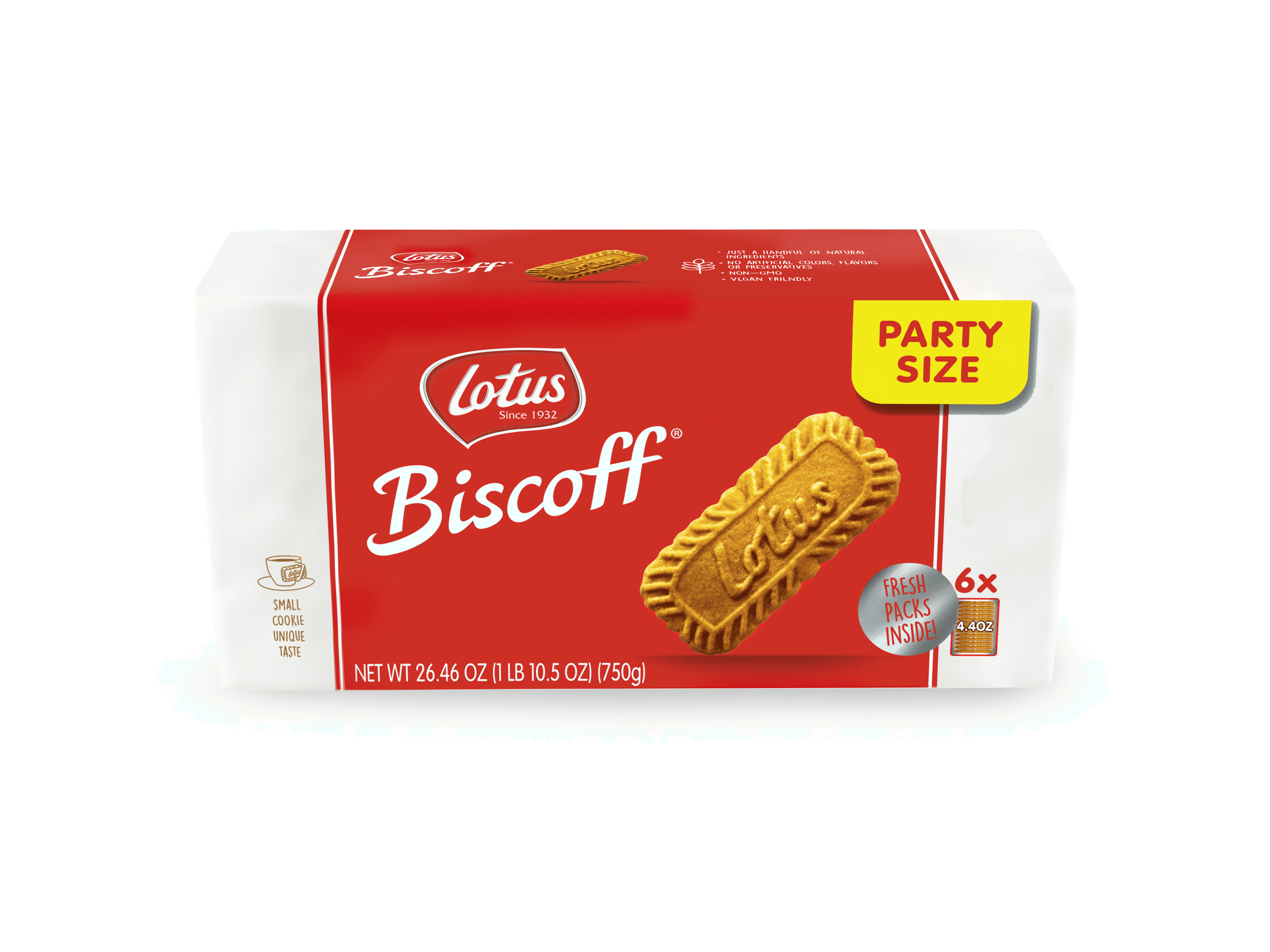 Lotus Biscoff Cookies Caramelized Biscuits Classic Flavor – Party Size,  26.4 oz 96 Cookies