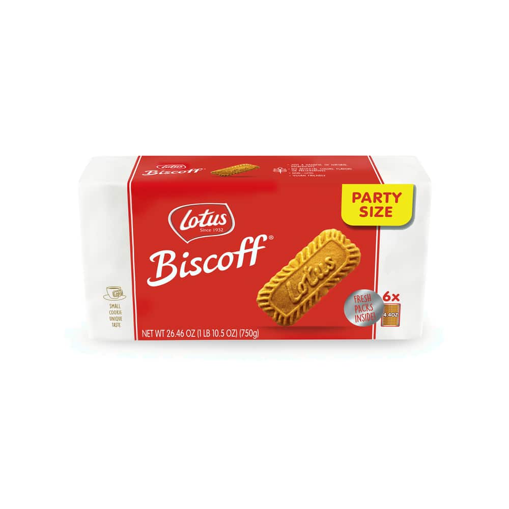 Lotus Biscoff Caramelized Biscuit Cookies Party Size, 26.4 Oz