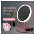 thumbnail image 2 of Miroir de Maquillage à DEL avec Rangement, Miroir pour le Visage à DEL, Gradateur Tactile Réglable, Miroir de Coiffeuse USB à DEL pour Table et Bureau, Miroir Cosmétique, Utilisation Grand, 2 of 7