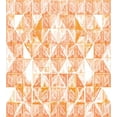 thumbnail image 3 of Coral Duvet Cover Set, Raster Based Pattern with Watercolor Triangular Grid Hand Drawn Geometric, Decorative 3 Piece Bedding Set with 2 Pillow Shams, Calking Size, Coral Orange White, by Ambesonne, 3 of 3