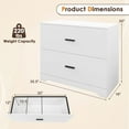 thumbnail image 3 of Costway 2-Drawer Wood Lateral File Cabinet with Adjustable Bars for Home Office White, 3 of 10