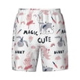thumbnail image 4 of Lsque Mens Swim Trunks Cute Magic Bunny Pattern - Bathing Suit Compression Liner - Beach Swim Shorts Swimwear - (S-3XL) - Stretch Quick Dry -Small, 4 of 9