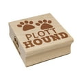 thumbnail image 1 of Plott Hound Dog Paw Prints Fun Text Square Rubber Stamp Stamping Scrapbooking Crafting - Small 1.25in, 1 of 7
