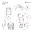 thumbnail image 4 of Ultimate Heavy Duty Aluminum Lace-Up Folding Backpack Beach Chair for Adults | Low Seat, Lay Flat, 5 Reclining Positions | Removable Insulated Cooler Pouch & Canopy for UV Protection, 4 of 8