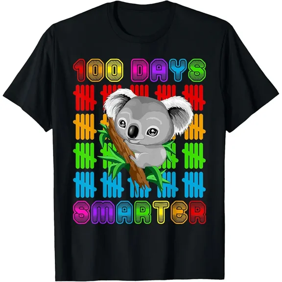 100 Days Smarter Koala Bear Lovers Happy 100th Day Of School T-Shirt