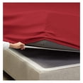 thumbnail image 4 of 18"- 21" Extra Deep Pocket Fitted Sheet for High Mattress - Hotel Luxury Silky Soft Double Brushed Microfiber Sheet, Wrinkle Bed Sheet, XL - Burgundy Red, 4 of 8
