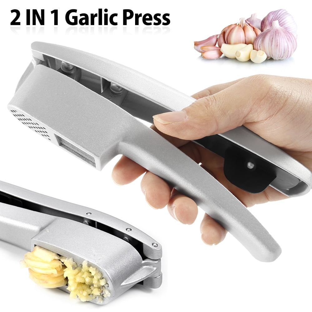 ODOMY Garlic Press, 2 in 1 Garlic Mince and Garlic Slice with Garlic