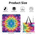 thumbnail image 2 of Colorful Tie Dye Vortex Picnic Blanket Waterproof Outdoor Beach Blanket Hand-held Pad Suitable for Travel, Camping, Beach, Family Gatherings, 2 of 7