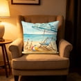 thumbnail image 4 of YiJuHui Ocean Beach Theme Throw Pillow Cover 45x45 Cm Summer Decorative Cushion Case For Sofa Bedroom Patio, High Definition Printing Soft Breathable Polyester Fabric, 4 of 5