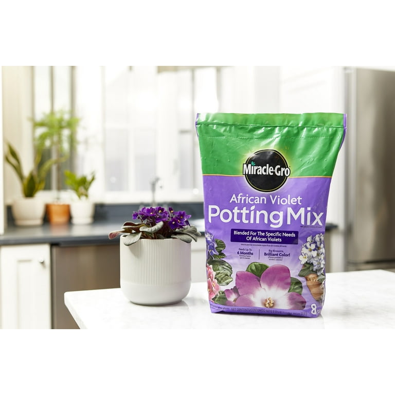【miracle】 Miracle-Gro, African Violet Potting Mix, 8 qt, feeds up to 6