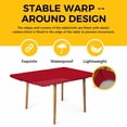 thumbnail image 4 of Pure Red Table Cloths for 5 Foot Rectangle Tables, Simple Solid Color Patio Waterproof Elastic Fitted Tablecloths, Washable Rectangular Table Cover for Camping, 4 of 8