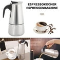 thumbnail image 1 of Stainless Steel Espresso Stove Top Coffee Maker kettle percolator pot Italian Percolator Pot, 1 of 9