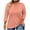 Orange, variant on Dagugfen 3/4 Length Sleeve Womens Tops Polka Dots V Neck Loose Lightweight Comfy Casual Oversize Shirts