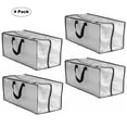 thumbnail image 1 of QUTETN Large Storage Clothing Storage Bags with Cart  Blue & Clear  4 Pack, 1 of 8