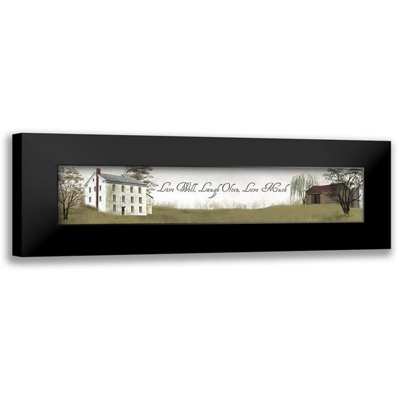 Jacobs, Billy 14x6 Black Modern Framed Museum Art Print Titled - Live Well