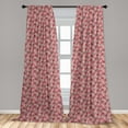 thumbnail image 4 of Ambesonne Lavender Color Curtains, Blooms Spring Season, Pair of 28"x63", Coral Pink Pale Tan, 4 of 5