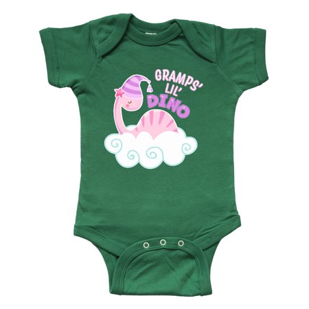 

Inktastic Gramps Lil Dino with Cute Pink Baby Dinosaur Gift Baby Boy or Baby Girl Bodysuit