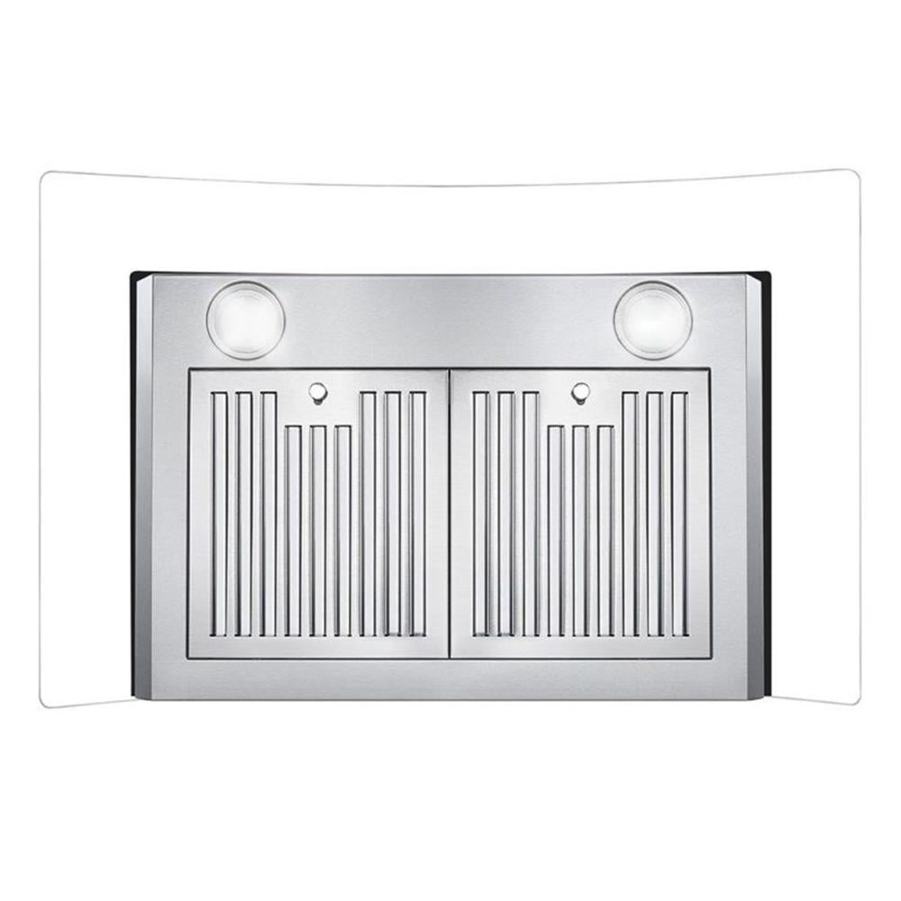 Pemberly Row 380 CFM Ducted Wall Mount Stainless Steel Range Hood - Silver