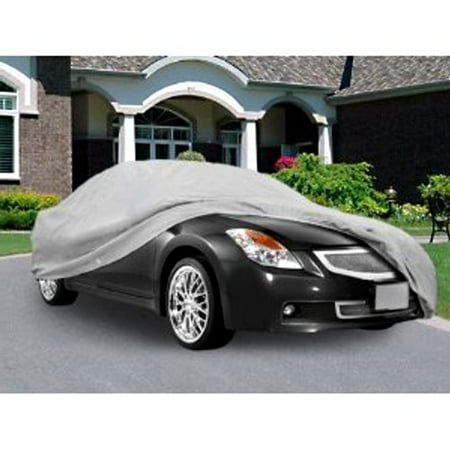 Car Cover Mid-sized Sedan All Season 100% Waterproof Protected with Soft, Inner Cotton Layer(gray, Fits