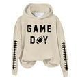 thumbnail image 4 of WEAIXIMIUNG Sweat à Capuche pour Femmes, Imprimé Football Baseball, Col Rond et Manches Longues, 4 of 4