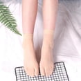 thumbnail image 3 of Lerpwige Women's Silk Thin Sheer Ankle Socks Split Toe Flip Flip See Through Crew Socks, 3 of 20