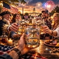 thumbnail image 3 of 250th Anniversary Whiskey Bottle and Glass Set, USA Patriotic Commemorative for Father's Day, Liquor Gift, 9.8x7.9x5.9in, 3 of 6