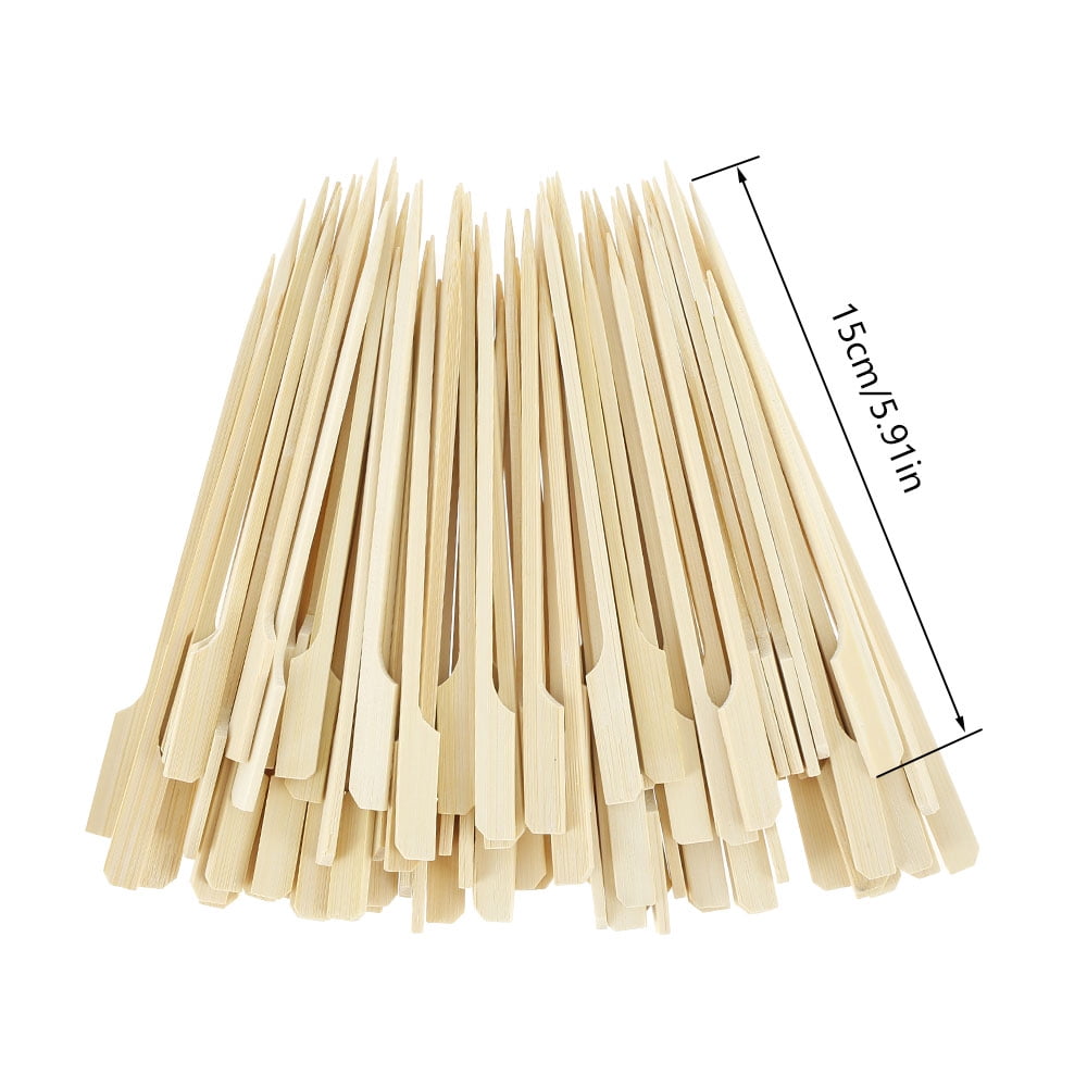 BULK 200 x BAMBOO CATERING PADDLE SKEWERS DISPOSABLE FINGER FOOD COCKTAIL BBQ 