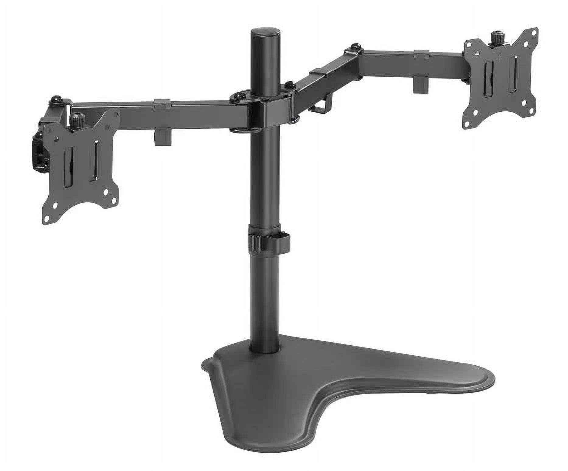 Amer Networks Dual Articulating Arm Monitor Stand, Black