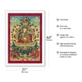thumbnail image 2 of Padmasambhava (Guru Rinpoche) - Tantric Buddhist Mystic - Vintage Tibetan Thangka Buddhist Painting - Tibet, 13th Century - Fine Art Rolled Canvas Print 27in x 40in, 2 of 4