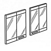 FMI BDO42 42'' Outdoor Bi Fold Glass Door - Black