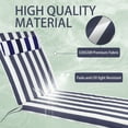 thumbnail image 2 of Chaise Lounge Cushions for Outdoor Furniture, Waterproof 72 x 21Inch Patio Lounge Cushion with Ties, 3 inch Thicks Patio Lounge Chair Cushion Replacement（navy white,1pcs), 2 of 6
