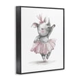 thumbnail image 2 of Stupell Industries Cottage Ballerina Rhino in Pink Tutu Black Framed Giclee Art, 11 x 14, by LSR Design Studio, 2 of 8