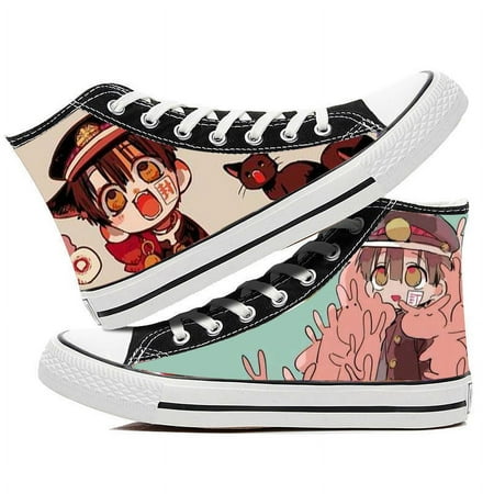 

Anime Cosplay Skate Shoes Toilet-bound Hanako-kun Canvas Shoes Unisex High Top Lace-Up Classic Toilet-bound Hanako-kun Manga Patterns Sneakers Fashion Casual Trainers Printing Shoes