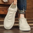 thumbnail image 5 of AUDeals Men Women Height Increasing Leather Sneakers Platform Low Top Chunky Lace Up Walking and Tennis Shoes, 5 of 7