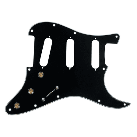 - 920D Fender Strat 7-way Prewired w/Push-Pull Pot 3 Ply 11H Pickguard, Black