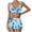 Blue, variant on Tumotour Summer Bikini Sets for Women's Printing Beachwear Bikini Top With Boyshorts Two Piece Swimsuits Summer Beach Bathing Suits Swimwear Swimsuit
