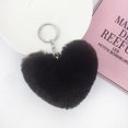thumbnail image 4 of Heart Shape Hair Pendant Handbag Decor Keychain Key Buckle Ring Shoulder Bag Hanging Ornaments, 4 of 4