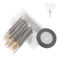thumbnail image 1 of LOLIPPYY 24Pcs Silver Cake Pop Sticks with Ribbon for Baking Tool for Valentine's Day, 1 of 6