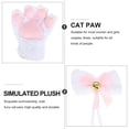 thumbnail image 2 of EeaseMX 1 juego de diadema con orejas de gato, cola, pata, pajarita, disfraz de gato para cosplay para mujer y niña, 2 of 8