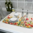 thumbnail image 6 of Easter Bunny Dish Drying Mat 18x24 inch Spring Floral Drying Pad Holiday Absorbent Microfiber Dishes Drainer Protector for Kitchen Counter, 6 of 6