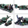 thumbnail image 6 of Resin Craft Fish Tank Plane Artificial Plane Wreckage Decor Aquarium Landscape Ornament (Size L), 6 of 6
