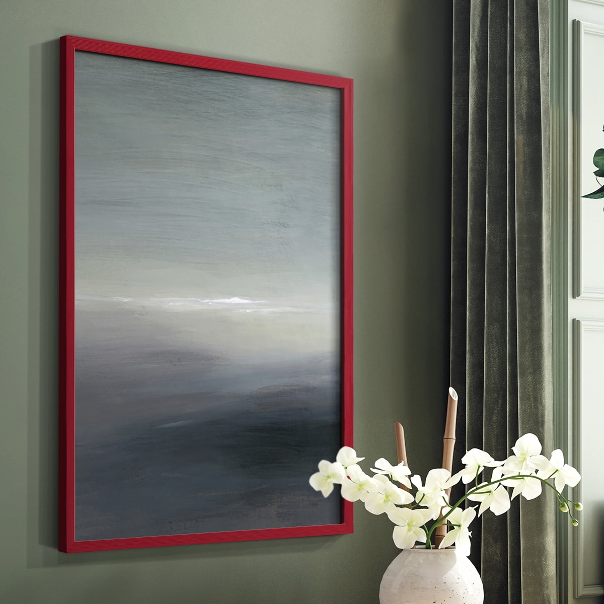 Windy Moor II Framed Print - Solid Wood in Single Picture Frame Solid Wood 2 Framed Print