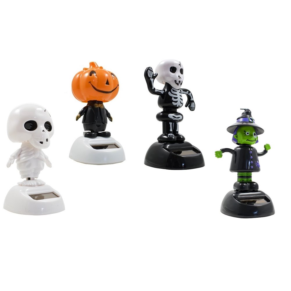 Save Big ! Set of 4 Halloween Solar Power Motion Toy Figurine Light