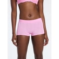 thumbnail image 3 of Joyspun Women's Ribbed Modal Boyshort Panties, 3-Pack, Sizes XS-3XL, 3 of 8