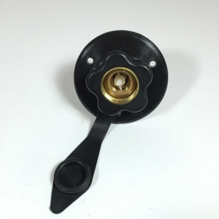NEW RV CAMPER MOTORHOME TRAILER MARINE BLACK CITY WATER FILL INLET FLANGE BRASS WITH CHECK