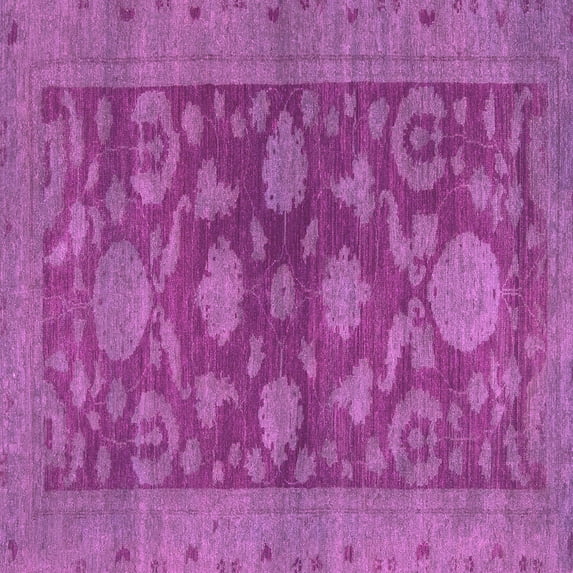 Ahgly Company Indoor Square Abstract Pink Modern Area Rugs, 6' Square