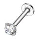 thumbnail image 1 of Pendientes de acero inoxidable para labios, aros, piercings para labios, varilla larga de circonita de 1,2 mm, piercings para el hueso de la oreja, accesorios de moda para perforaciones, 1 of 6