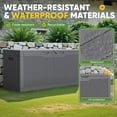 thumbnail image 5 of Outdoor Storage Box 100 Gallon Storage Bin with Lid for Patio Furniture, Garden Tools, Pool Supplies, Lockable, Waterproof and UV Resistant, Gray, 5 of 7