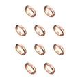 thumbnail image 1 of Qarigey Anillo de ceremonia de banquete de boda para hombre y mujer, anillos modernos de aleación para amantes portátiles, joyería para Oro rosa Talla 5 10Conjunto, 1 of 6