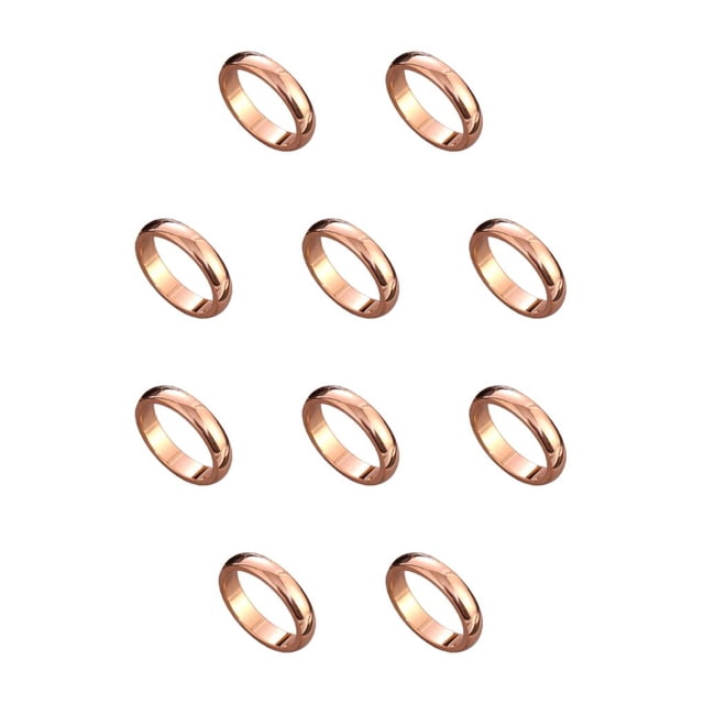 Qarigey Anillo de ceremonia de banquete de boda para hombre y mujer, anillos modernos de aleación para amantes portátiles, joyería para Oro rosa Talla 5 10Conjunto